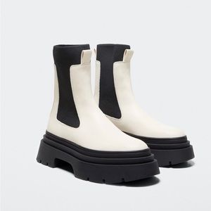 MANGO TRACK SOLE CONTRAS ANKLE BOOTS